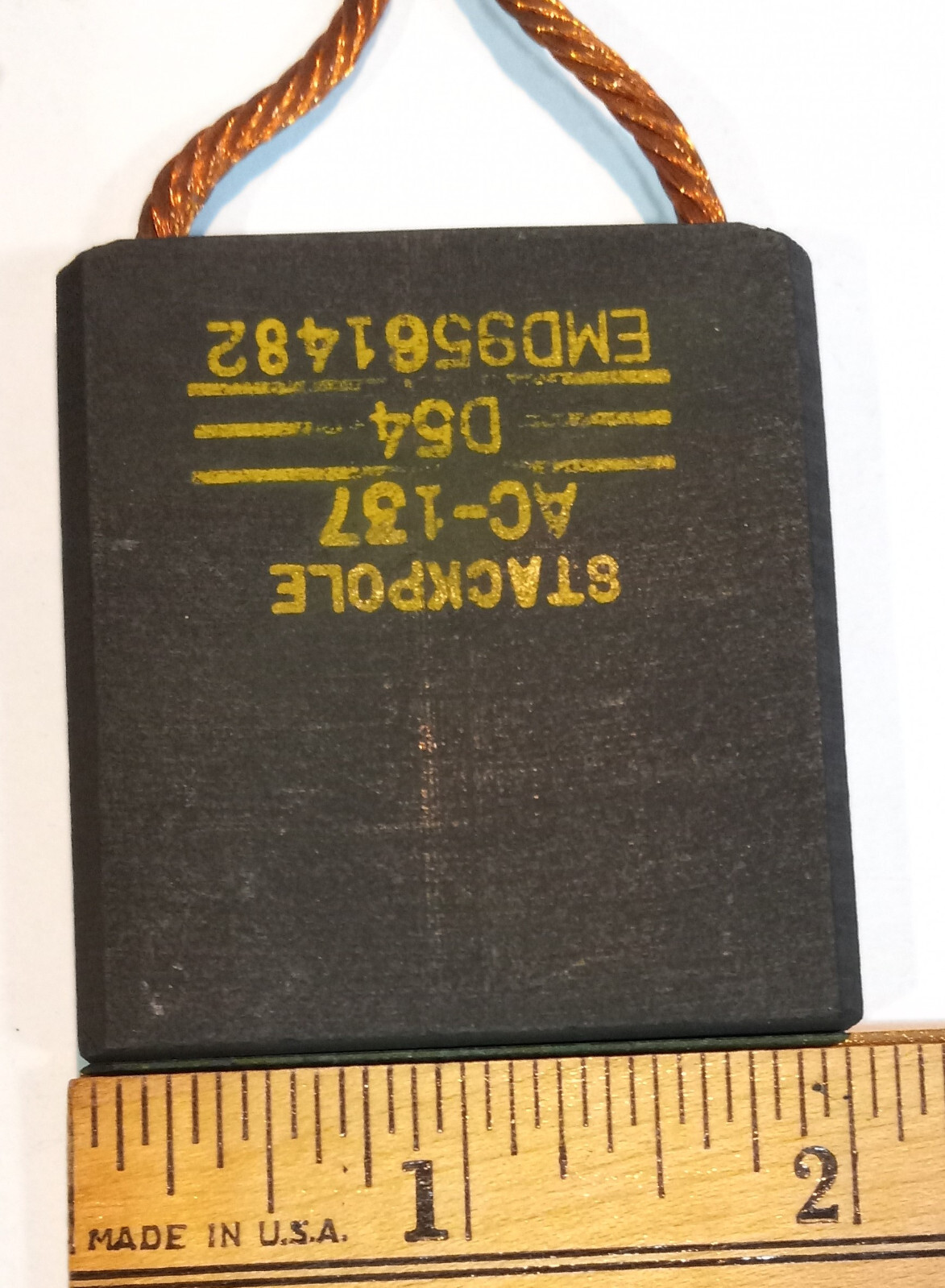 2 Carbon Brushes, Stackpole AC137 (EMD Locomotive Traction Motors ...