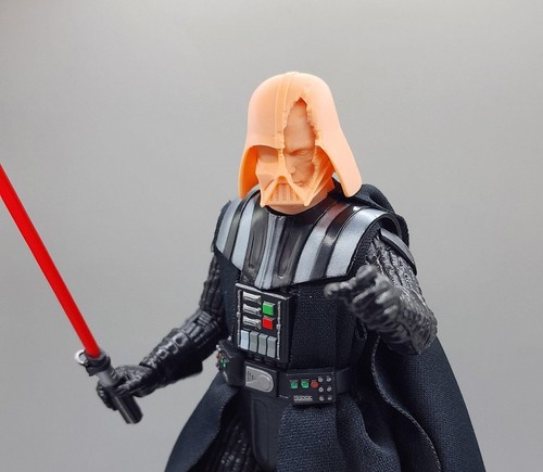 1/12 scale head inspired by darth vader battle damaged black series compatible - Picture 3 of 3