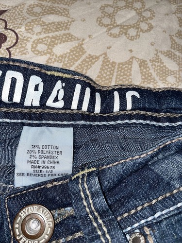 HYDRAULIC BLUE JEAN CAPRIS STITCHING SIZE 1/2 INSEAM 23 INCHES - Picture 3 of 4