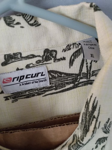 RIP CURL Mens Floral Shirt Hawaiian XL Island Surfer Unique - Picture 5 of 8