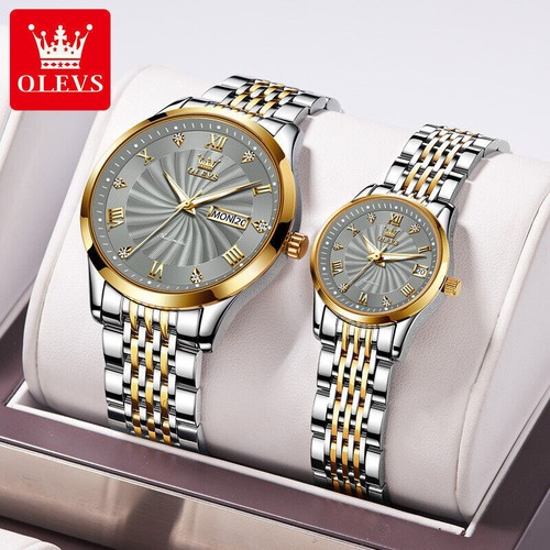OLEVS Mechanical Watch Calendar Week Waterproof Men & Women Wristwatches - Picture 25 of 37