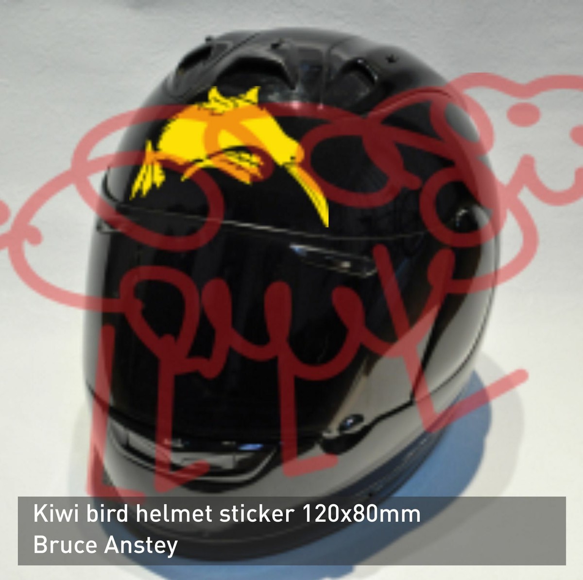 Kiwi bird Bruce Anstey HELMET STICKER DECAL AUFKLEBER PEGATINAS