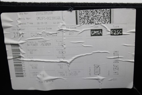 2020-2023 CHEVROLET MALIBU REAR LEFT DRIVER SIDE SEAT BOLSTER PAD OEM - Foto 8 di 11