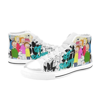 Rick And Morty Custom Sneakers High Top Canvas Athletic Men's Shoes