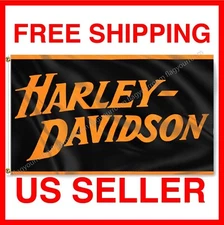 Harley Davidson Flag 3x5 ft Motorcycle Banner Logo Garage Wall Sign FREE Shippin