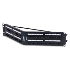 Belden RV6PPA2U48BK 48-Port CAT6 REVConnect Angled Patch Panel 2U Black