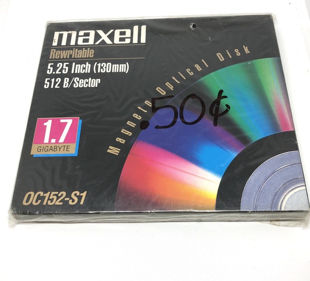 Maxell Rewritable OC152 5.25" 1.7GB 512 B/S Optical Disk New
