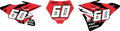 Mc250/450F -  MATRIX GASGAS NUMBER PLATE GRAPHICS  DECALS KIT 21mil Thick
