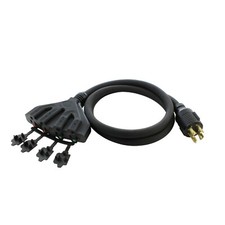 Cable de distribución de energía de 5 pies NEMA L14-30 enchufe a 4 tomas de corriente domésticas de AC WORKS®