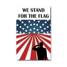 We Stand For The Flag American Flag Car Magnet Decal 8 in x 5 in Heavy Duty for