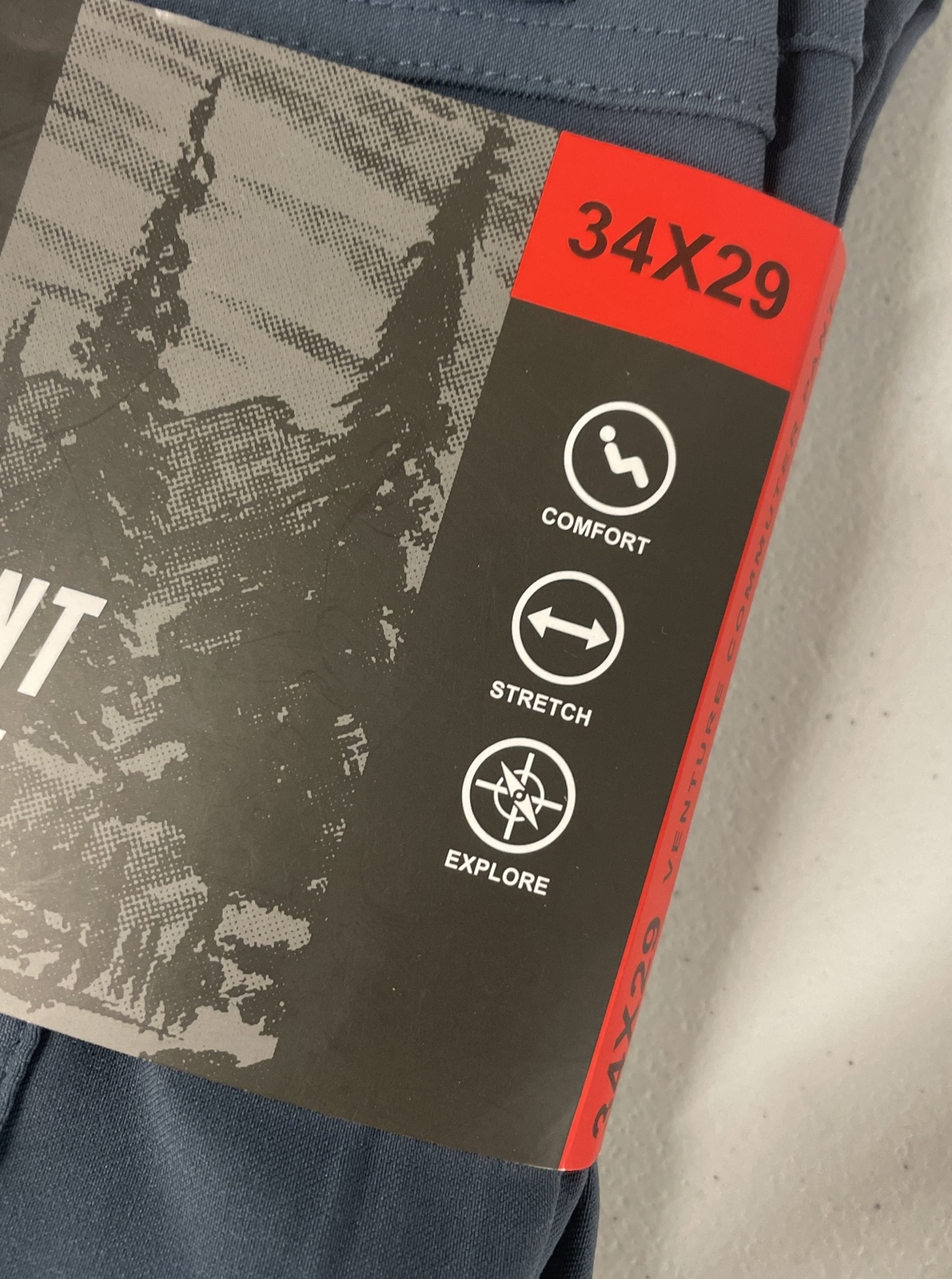 GERRY Men's Venture Commuter Pant 34x29 Stretch Relaxed Fit BLUE Hiking