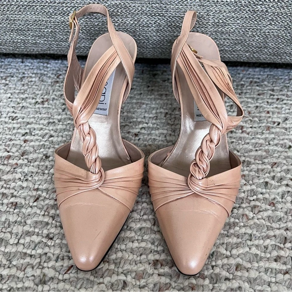 Versani Vintage Leather Dress Heels - Image 4 of 4