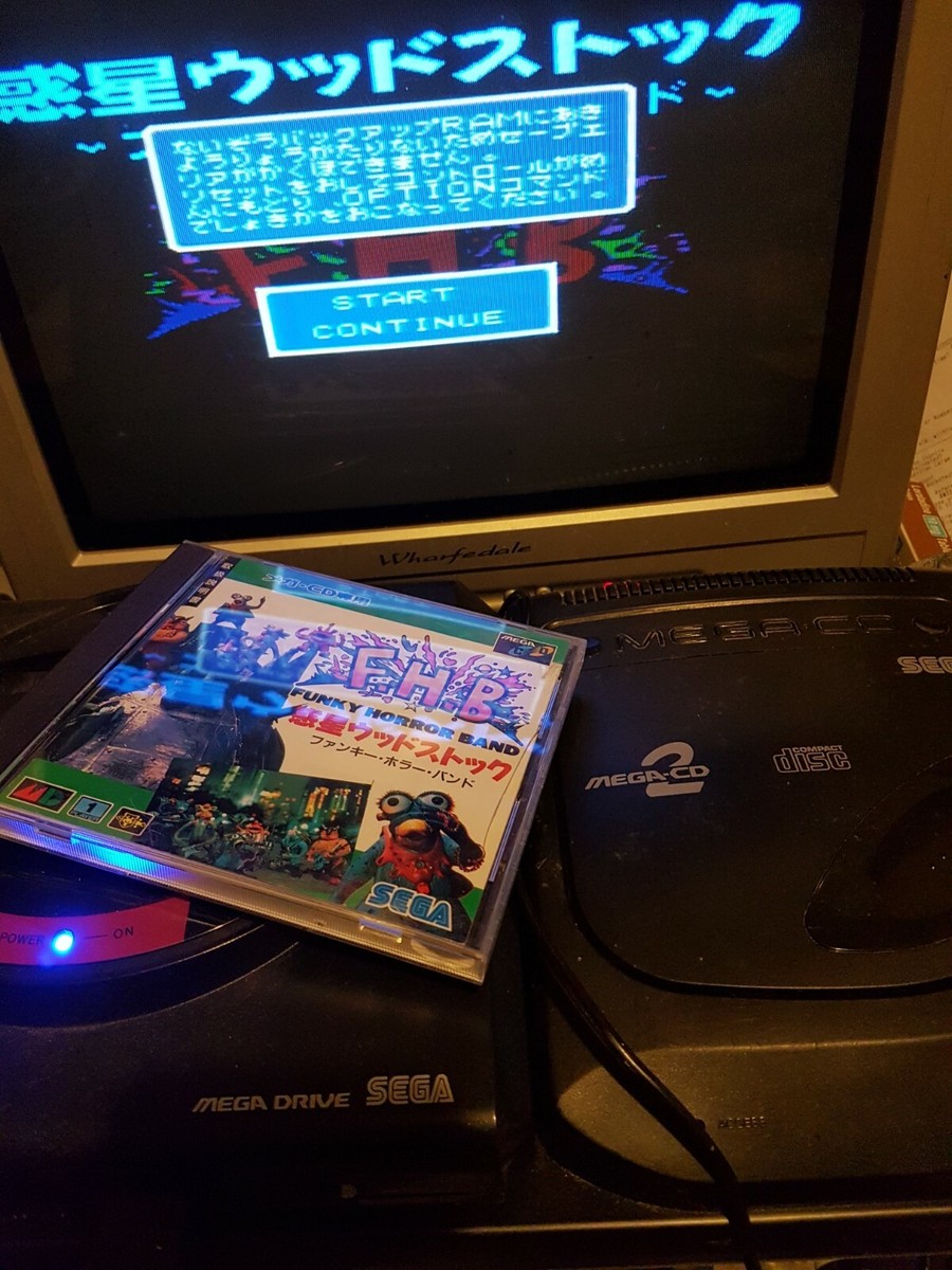 ULTRA RARE ASIAN PAL SEGA MEGA CD 2 CONSOLE MK-4102-07 CONSOLE + 5