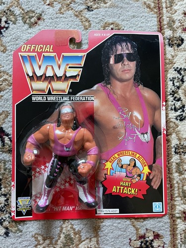 WWF Hasbro Series 8 Bret Hart Hitman Wrestling Fig...