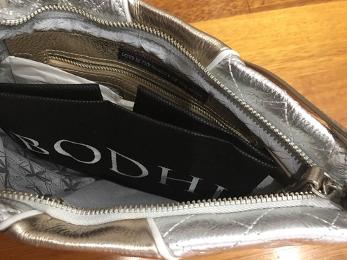 Bodhi Designer Metallic Gold & Silver Leather Retro Vintage Handbag Shoulder Bag - Picture 8 of 12