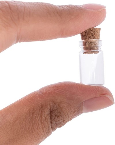 0.5ml-5ML Mini Wishing Bottles Tiny Small Cork Vials Glass DIY Container Box Jar - Picture 8 of 14