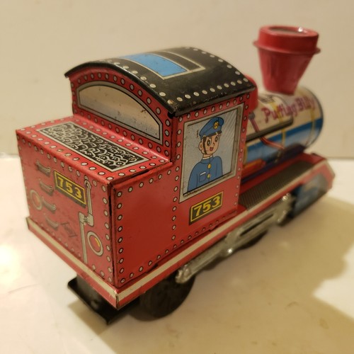Daiya Puffing Billy Tin Litho Engine 753 Friction Train - Picture 10 of 12