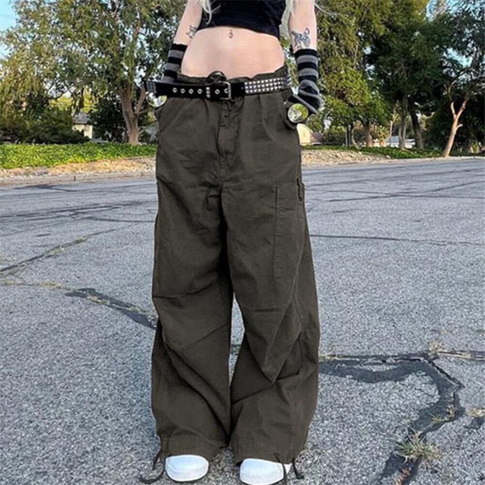 Y2K Cargo Pants Women Baggy Autumn Streetwear Trousers Casual