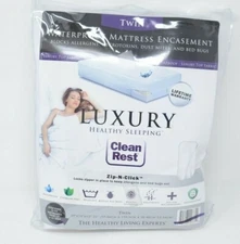 CleanRest Luxury Waterproof Mattress Encasement Protector Twin 