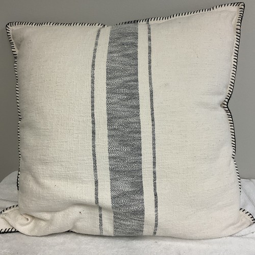 Thresholdhold Decorative Pillow 24 x 24in Ivory/black Removable Cover - 第 1/7 張圖片