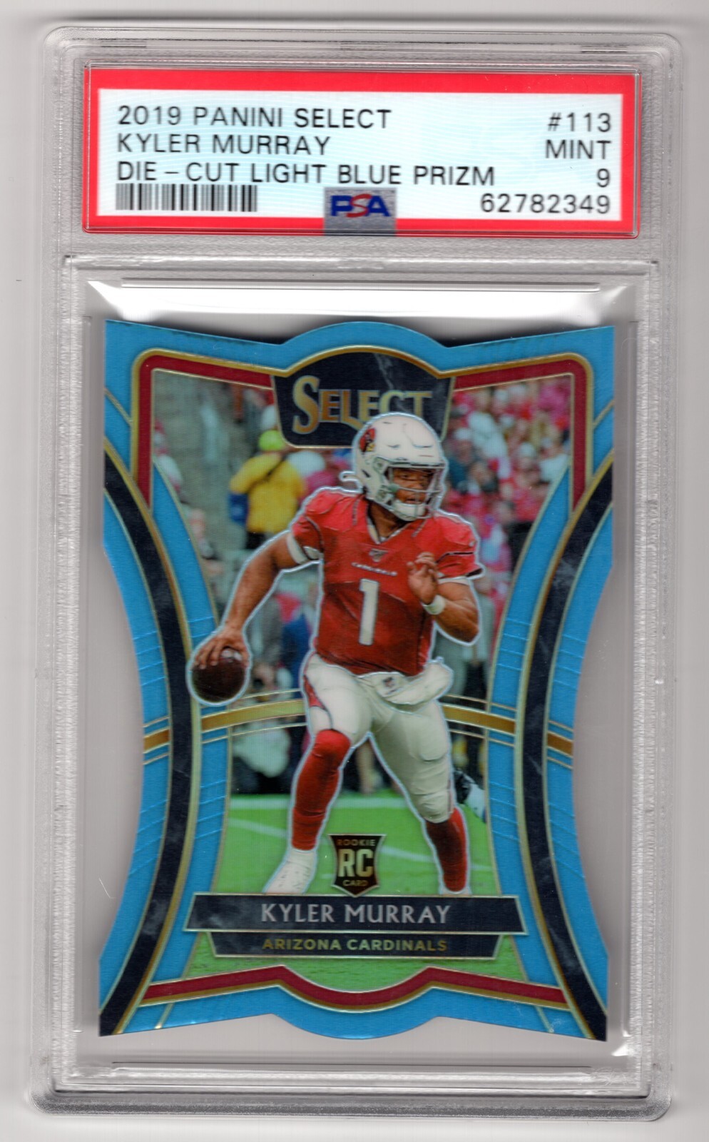 Kyler Murray 2019 Panini Select Die Cut Light Blue Prizm #113 RC #/99 PSA 9