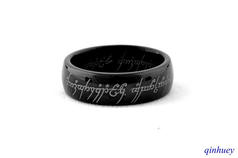 Lord of the Rings The One Ring Black Tungsten Jewelry Collection