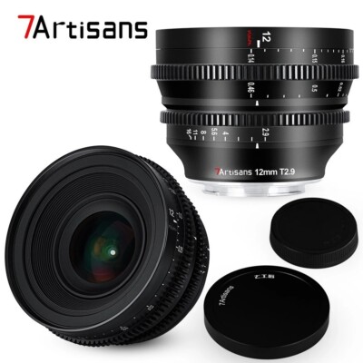 7artisans 12mm APS-C Wide-angle Cinema Lens For Sony E-mount Camera  A6400
