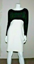 NWT TAHARI Womens Black & Ivory Dress Size 4