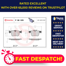 Brake Pads Set fits VOLVO V60 Mk2 2.0 Rear 2018 on Brembo 31400432 31445621 New