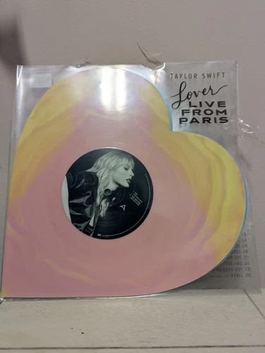 Taylor Swift Lover (Live From Paris) Heart Shaped Vinyl - New w damaged sleeve.