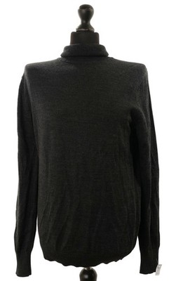 Bruun & Stengade Herren Rolli Pullover L anthrazit Rollkragen mit Merinowolle
