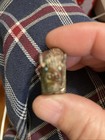 Vintage BUFFALO/BISON Carved Green (Jade?) Stone .w/  Makers Mark — photo 3