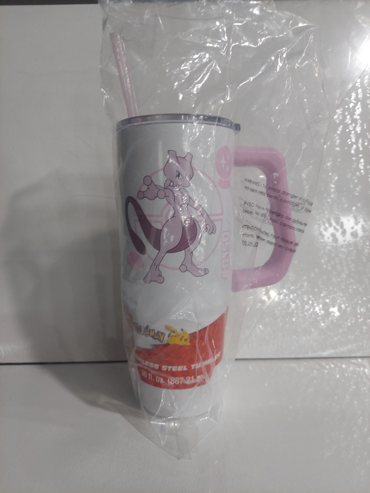 NEW! Pokémon 30 fl. oz. Tumbler ~ Purple/Pink Mewtwo  #0150 (Stainless Steel)
