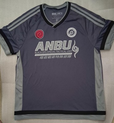 BoxLunch Naruto Jersey Shirt Shippuden Anbu Black Ops Unit Kakashi #9 XL