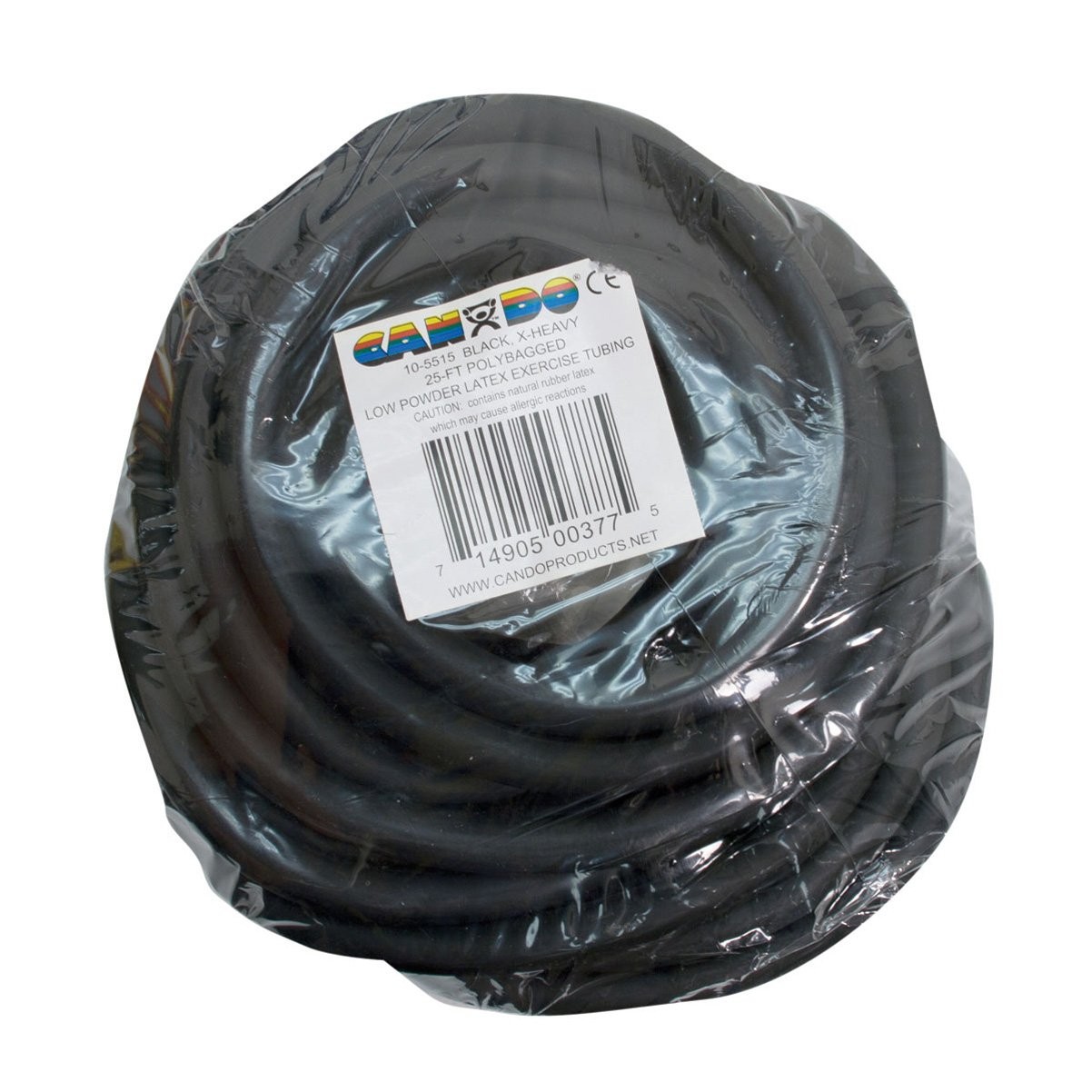 Cando 10-5515 Heavy Resistance Exercise Tubing 25' Black