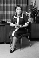 Actress Peggy Mount in Clifton slimline dresses 14th February 1973 Old Photo