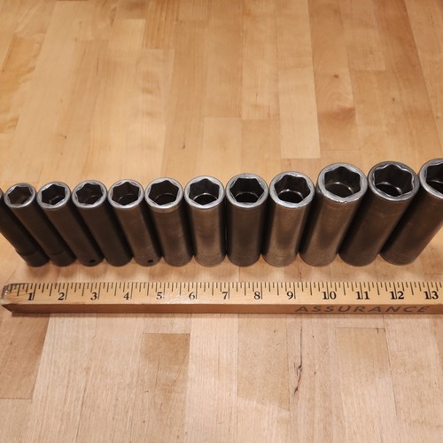 Snap-On 1/2" Drive 6 Point Impact Socket Set SIMM130A - SIMM240 (13MM -24MM)