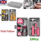 24x Pink Tool Kit for Women Mini DIY Ladies Toolbox Set Home Repair Maintenance