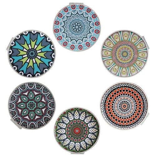 Beaufy Compact Mirror Set Small Travel Magnifying Pocket Mirrors for Purse Ha...