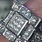 925 Sterling Silver Men's Square Pavé Cluster Band Ring Size 7 Signed Silver — photo 8
