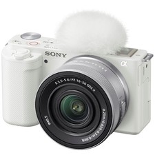 Sony Alpha ZV-E10 Mirrorless Vlog Camera with 16-50mm f/3.5-5.6 II Lens White 