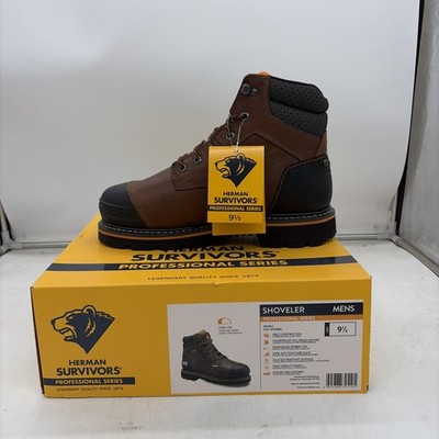 Herman Survivors Pro Series Dozier Waterproof Steel Toe Work Boots Men s 9.5