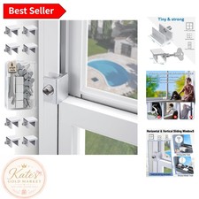 8 Adjustable Aluminum Sliding Window Locks for Enhanced Security - Easy Install