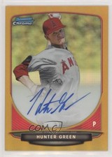 2013 Bowman Draft Chrome Prospect Gold Refractor 37/50 Hunter Green Auto 2f9