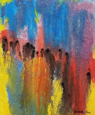 Abstraction, Abstract Painting, Signature to be Identified, Oil on Canvas,...