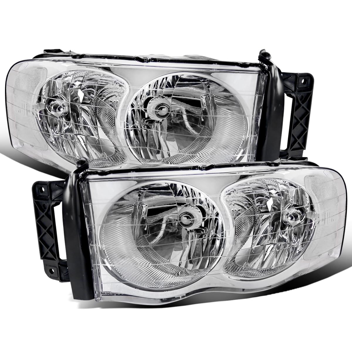- Fits 2002-2005 Dodge Ram 1500 2500 3500 Halogen Headlights