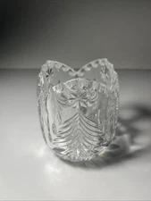 Mikasa lead crystal Christmas Tree votive candle holder