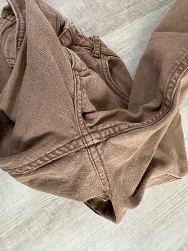 Zara Flared Jeans Side Cut Hem Lite Brown Juniors Girls 13-14 (Actual 24X26) - Picture 7 of 18
