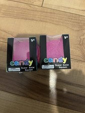2pcs Stress Ball Gumdrop Squishy Toy Sensory Squeeze Ball Stress Relief Pink