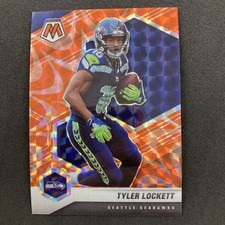 Tyler Lockett 2021 Panini Mosaic Reactive Orange Prizm #183 Seattle Seahawks
